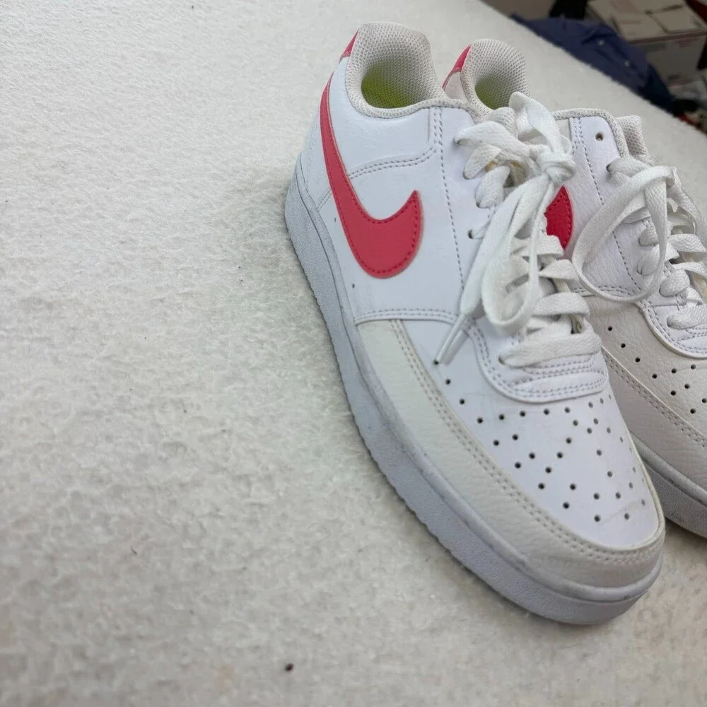 Nike Court Vision Low White Sea Coral Women's Size 8.5